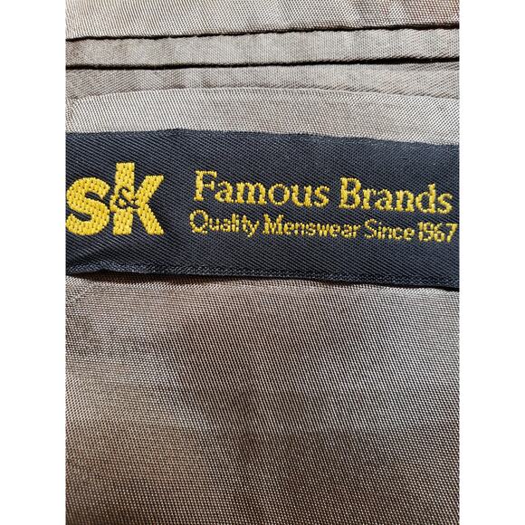 mens sport coat 42R suit jacket 42 regular blazer gray pristine 3 buttons - Picture 4 of 8